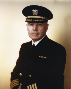 Captain Samuel N. Moor commanded the USS Quncy during the Guadalcanal operations.