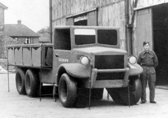 Part of Operation Fortitude, designed to deceive the Germans, this inflatable three-ton truck was one of many placed in marshalling areas in Britain.