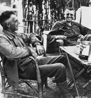 Lieutenant General Joe Stilwell (left), commander of U.S. and Nationalist Chinese forces in China and Burma, chats with Brig. Gen. Frank Merrill, commanding the 5307th Composite Unit (Provisional), nicknamed “Merrill’s Marauders.”