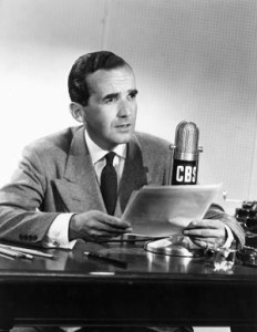 EDWARD R. MURROW (1908-1965). American news commentator. Photographed c1946.