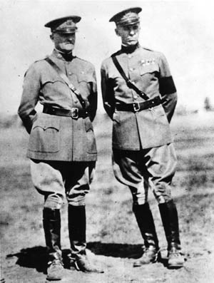 As a young officer with the temporary rank of colonel, Marshall served as an aide to General John J. Pershing in France during World War I. 