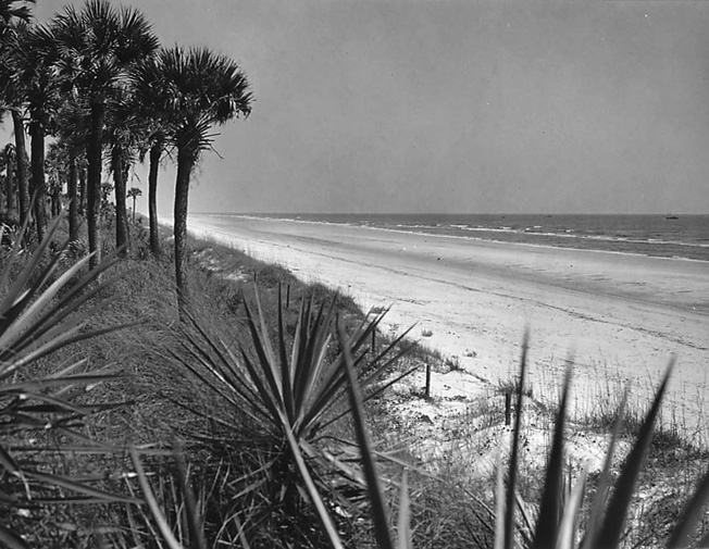 The empty beach at Ponte Vedra, Florida, was the location where German saboteurs led by Edward Kerling wwere put ashore by the submarine U-584. This stretch of coastline was essentially unpatrolled, and the Germans were not detected there.