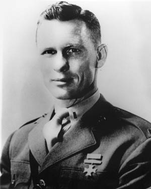 A company commander in the U.S. Marine Corps, Jack Lummus was killed on Iwo Jima. Lummus had played baseball and football at Baylor University and with the New York Giants of the NFL. 