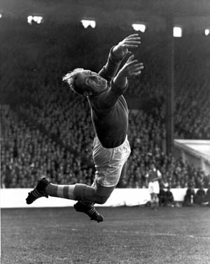 German goalkeeper Bernhard Trautmann served with the Luftwaffe and was captured and sent to a prison camp in England. After the war, he remained in England and was signed to play professional soccer with the Manchester City team. The signing of Trautmann was controversial. 