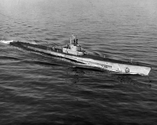 The veteran submarine USS Tambor (SS-198) was photographed in April 1945, as the Japanese Empire was being strangled. 
