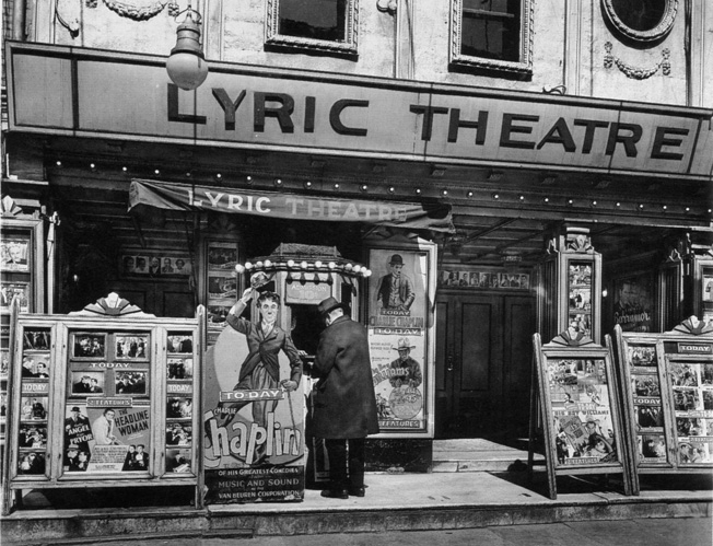 The Lyric Theater in Manhattan is shown in this 1937 photograph. Simon Koedel used his employment as a projectionist at the theater as cover for his spying on behalf of Hitler’s Third Reich.