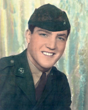 Nineteen-year-old U.S. Marine Private Nick Cariello, pictured in San Diego in 1942.