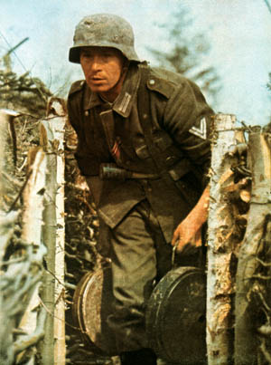 German engineer preparing to set mines.