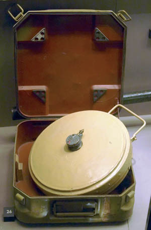 An exquisitely preserved bakelite landmine that would be undetectable.