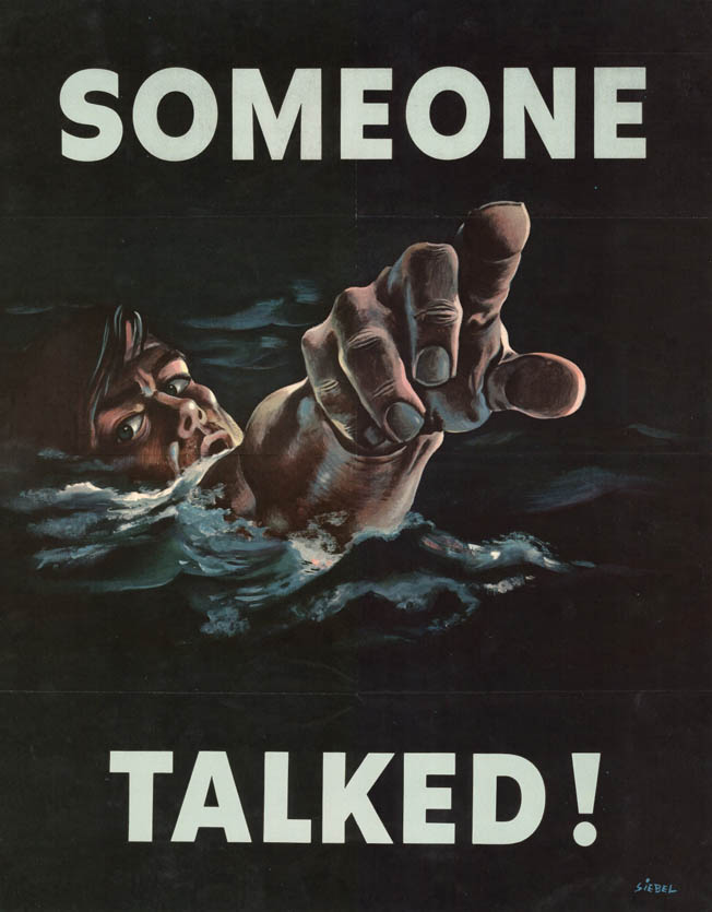 As the war progressed, so did concerns about national security. Accordingly, more "careless talk"-type posters began to be circulated to warn citizens that the welfare and safety of their soldiers could be compromised from loose comments, even if they were well-intentioned. 