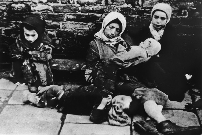 The burning desire of many German-born Jewish soldiers like Gans who served with the Allies was to end Nazi rule and save Jews in the concentration camps. Jewish children at Theresienstadt, where Gans later found his parents, wait to be transported to the Auschwitz extermination camp.