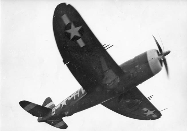 The heavy P-47 Thunderbolt fighter was capable of absorbing tremendous battle damage and bringing its pilot home safely. Nicknamed the “Jug,” the P-47 also excelled in the tactical fighter bomber role.