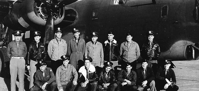 ABOVE: While serving as a squadron operations officer, Major Jimmy Stewart discusses a mission with pilots in the spring of 1944. RIGHT: Brigadier General Edward Timberlake, Jr., commanded the 2nd Combat Bombardment Wing and led the attack on the oil refineries at Ploesti, Romania, in 1943. Stewart served under Timberlake in the 703rd Bombardment Squadron.