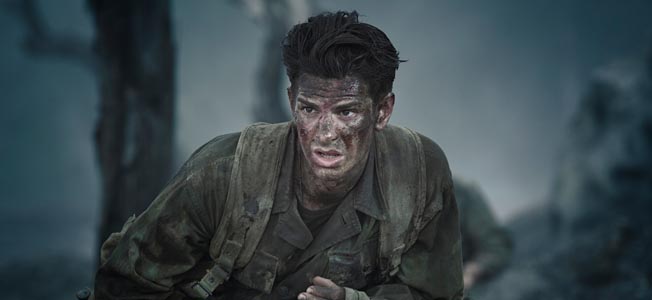 Andrew Garfield stars as Desmond Doss in the new film Hacksaw Ridge.